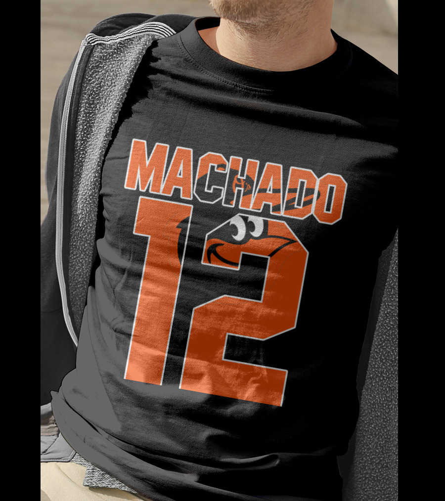 Baltimore Orioles Machado 12 Majestic Baseball Player T-Shirt