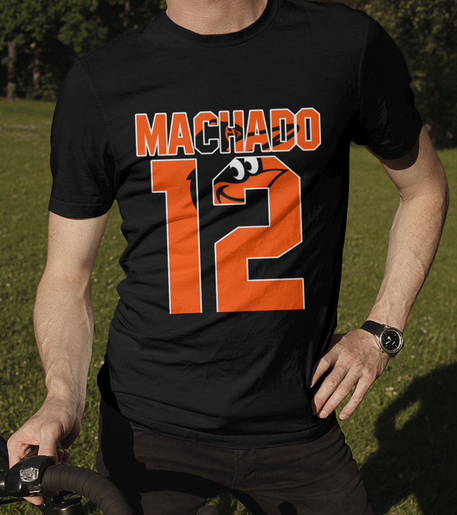 Baltimore Orioles Machado 12 Majestic Baseball Player T-Shirt