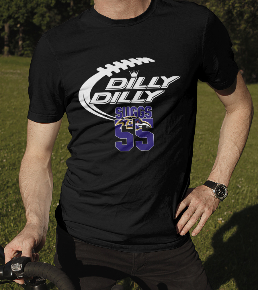 Baltimore Ravens Suggs Dilly Dilly 55 Game Jersey T-Shirt