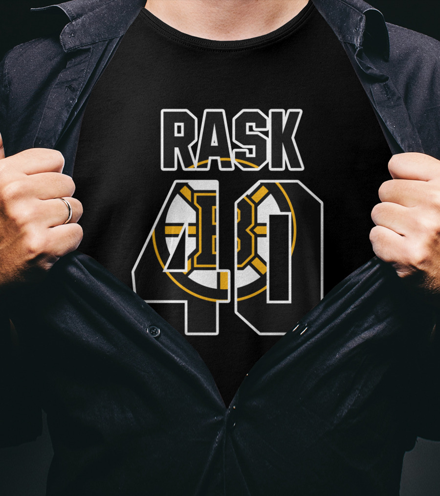 Rask 40 Boston Bruins Logo NHL T-Shirt
