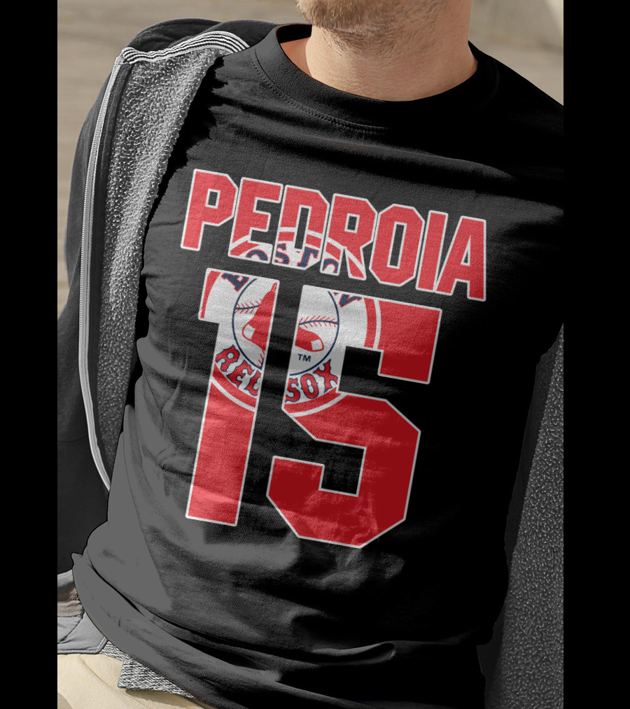 Boston Red Sox Dustin Pedroia 15 Majestic T-Shirt