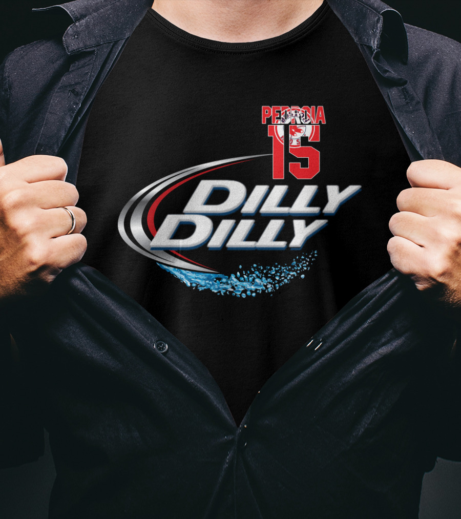 Boston Red Sox Dustin Pedroia 15 Dilly Dilly Majestic T-Shirt
