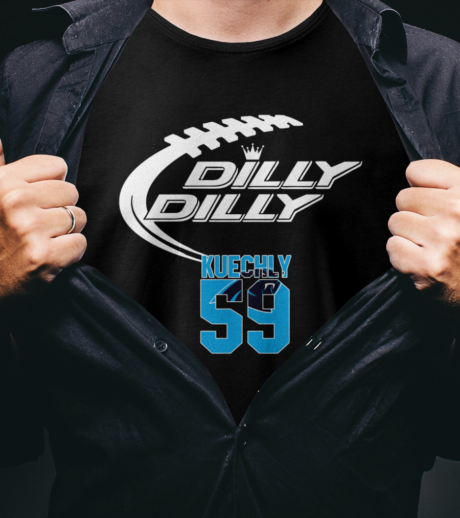 Carolina Panthers Luke Kuechly 59 Dilly Dilly Football T-Shirt