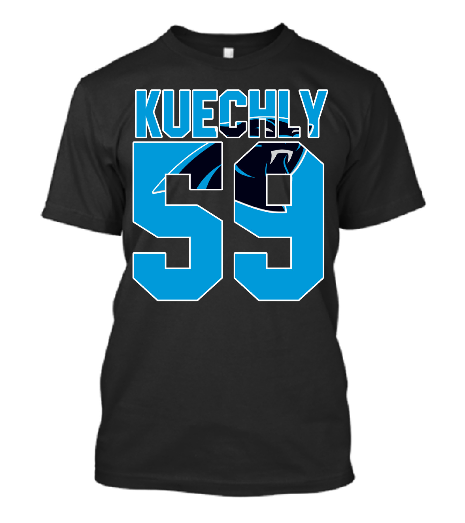 Carolina Panthers Luke Kuechly 59 Team Game Jersey T-Shirt