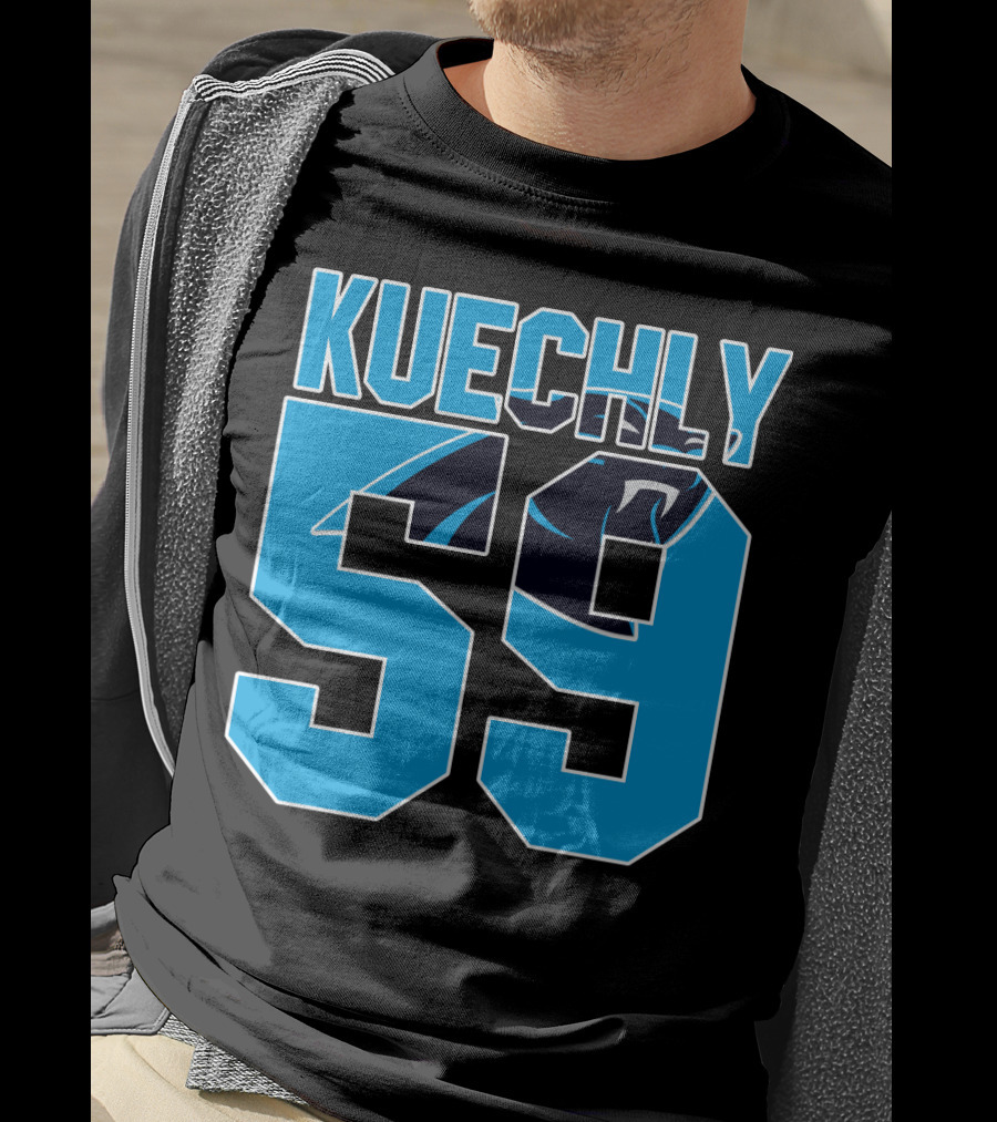 Carolina Panthers Luke Kuechly 59 Team Game Jersey T-Shirt