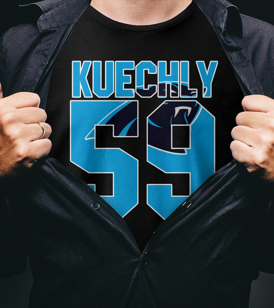 Carolina Panthers Luke Kuechly 59 Team Game Jersey T-Shirt