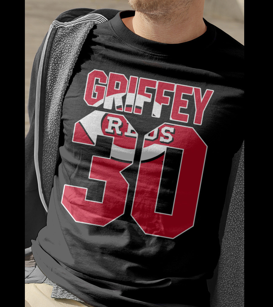 Ken Griffey 30 Cincinnati Reds Iconic Reds T-Shirt