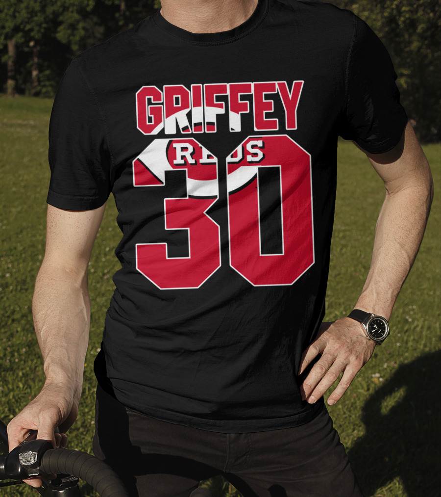 Ken Griffey 30 Cincinnati Reds Iconic Reds T-Shirt