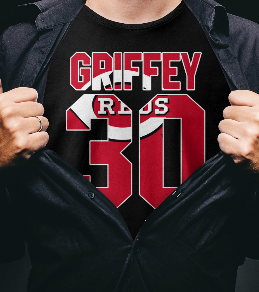 Ken Griffey 30 Cincinnati Reds Iconic Reds T-Shirt