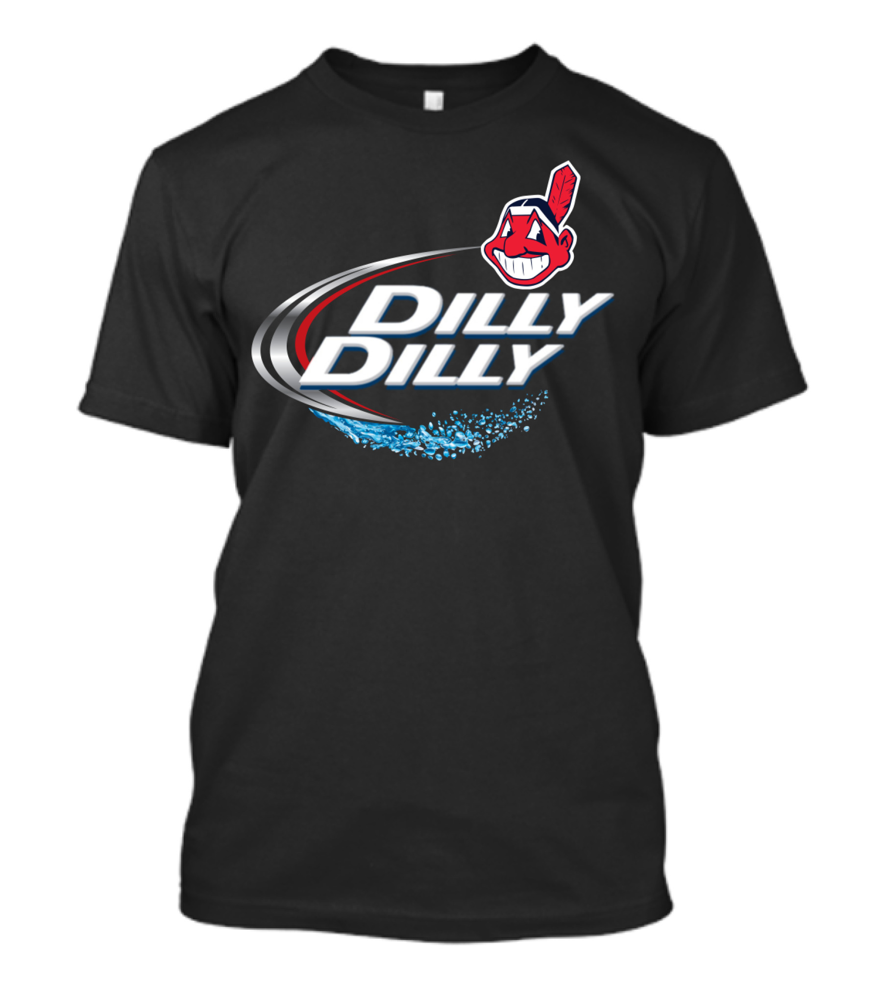 Cleveland Indians Dilly Dilly Chief Wahoo Splash T-Shirt