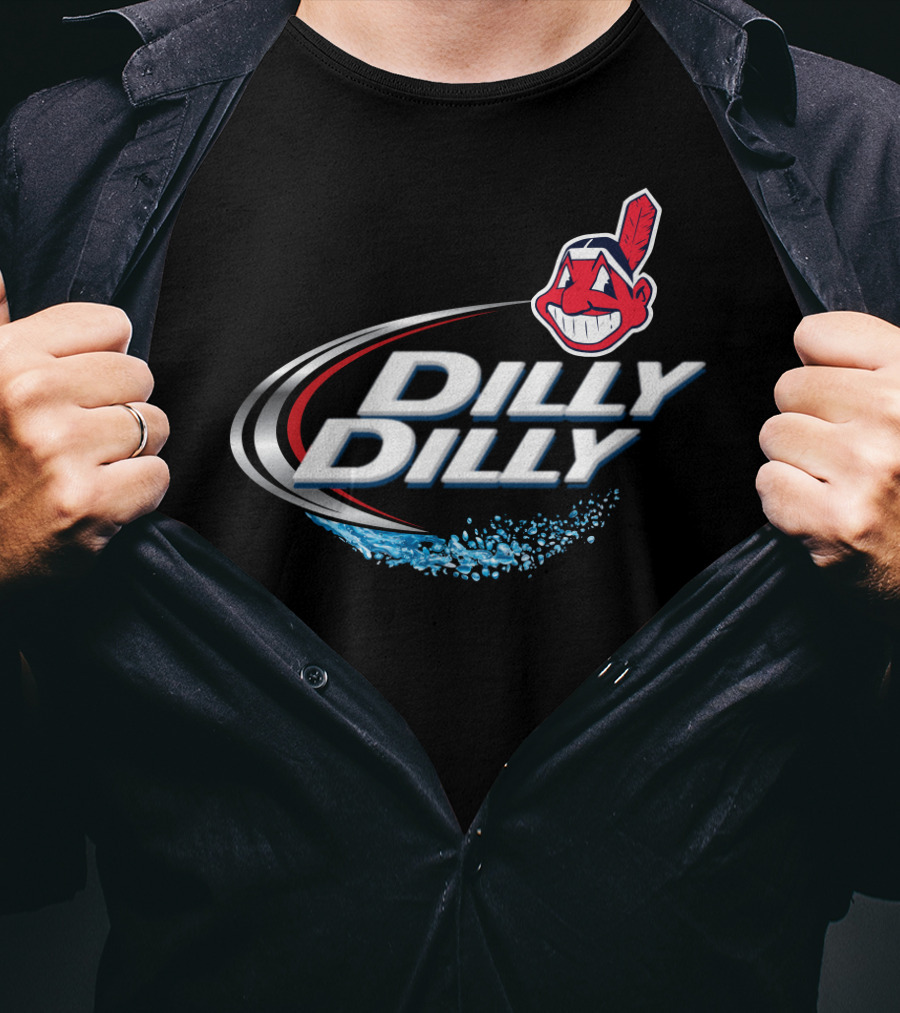 Cleveland Indians Dilly Dilly Chief Wahoo Splash T-Shirt
