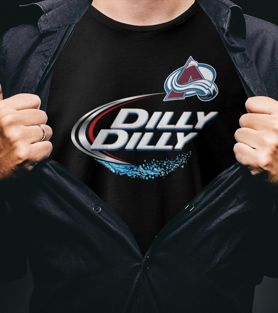 Colorado Avalanche Dilly Dilly Fan Shirt With Team Logo And Splash Motif T-Shirt