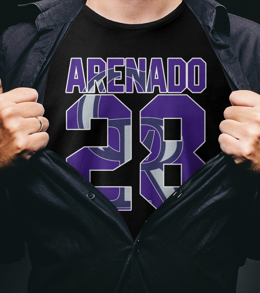 Arenado 28 Colorado Rockies Iconic Baseball Jersey Number T-Shirt