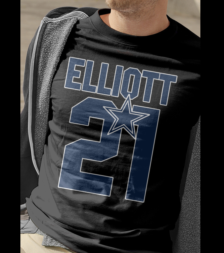 Ezekiel Elliott 21 Dallas Cowboys Star T-Shirt