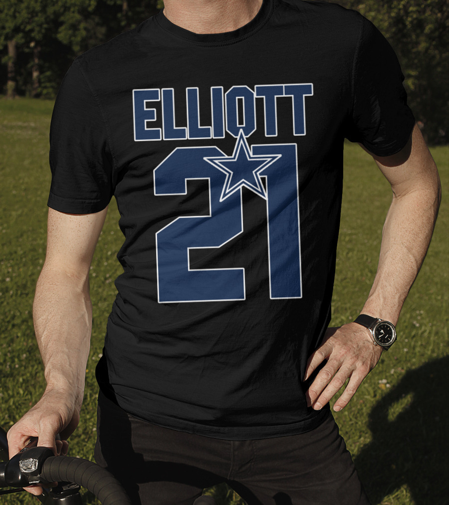 Ezekiel Elliott 21 Dallas Cowboys Star T-Shirt