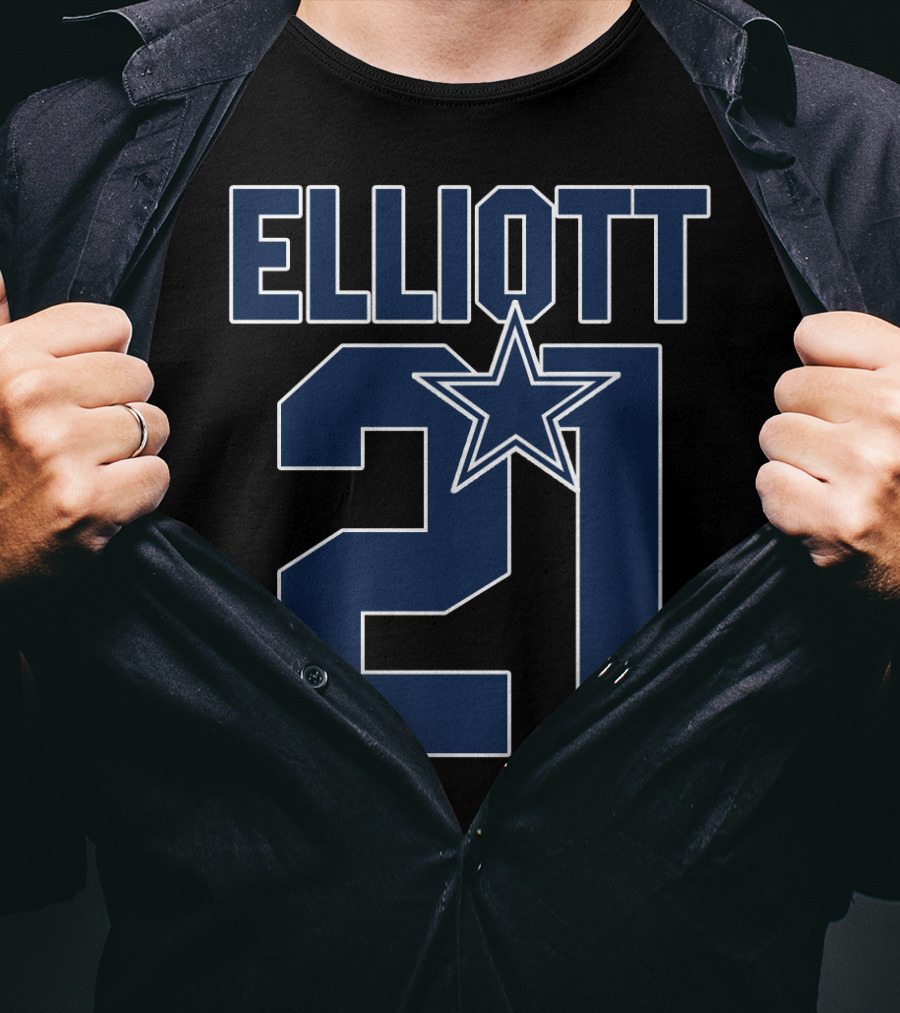 Ezekiel Elliott 21 Dallas Cowboys Star T-Shirt