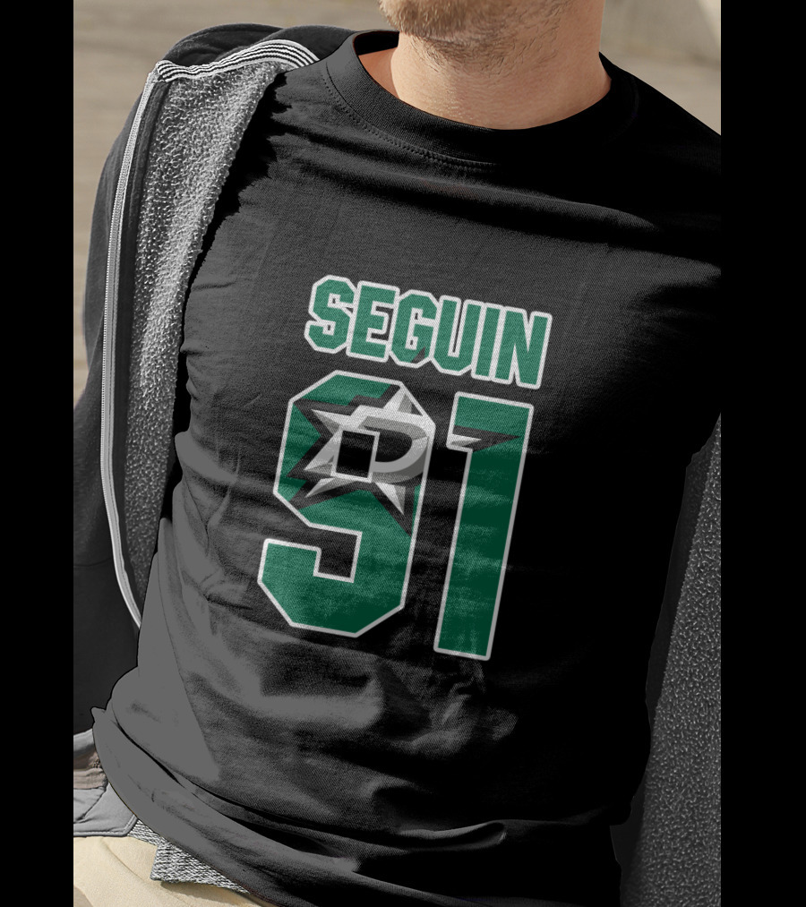 Dallas Stars Tyler Seguin Number 91 NHL Jersey T-Shirt