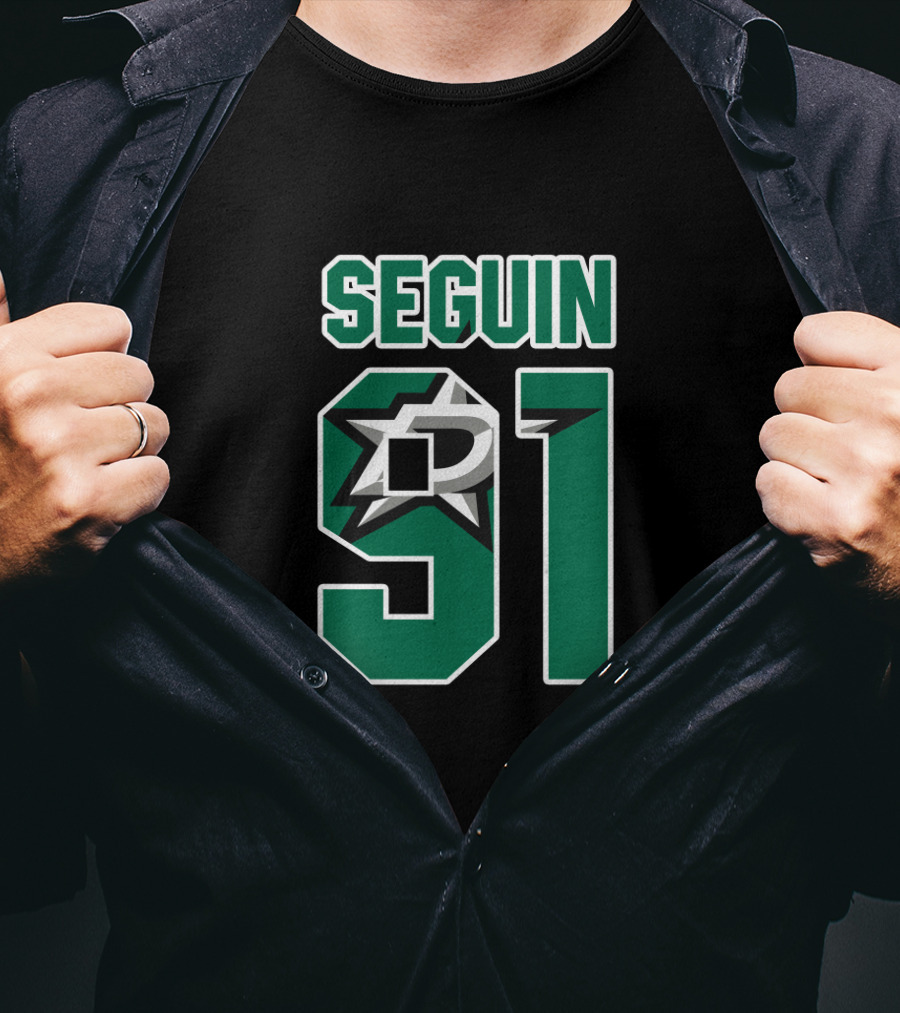Dallas Stars Tyler Seguin Number 91 NHL Jersey T-Shirt