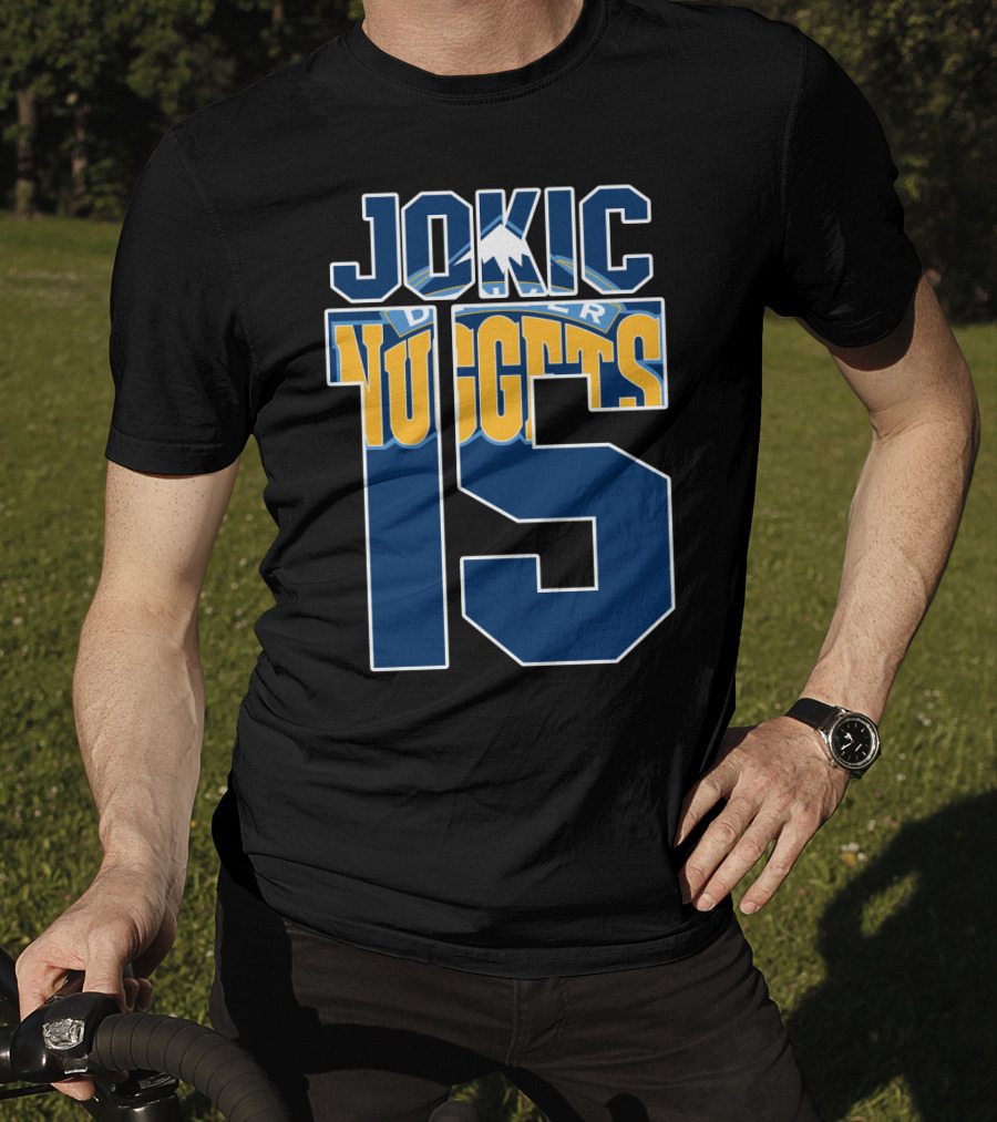 Denver Nuggets Nikola Jokic 15 Basketball Fan Gear T-Shirt