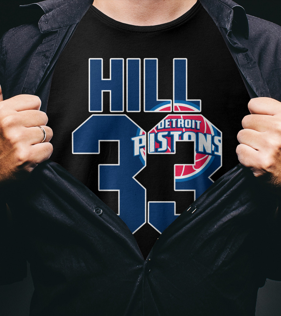 Detroit Pistons Grant Hill 33 Basketball T-Shirt