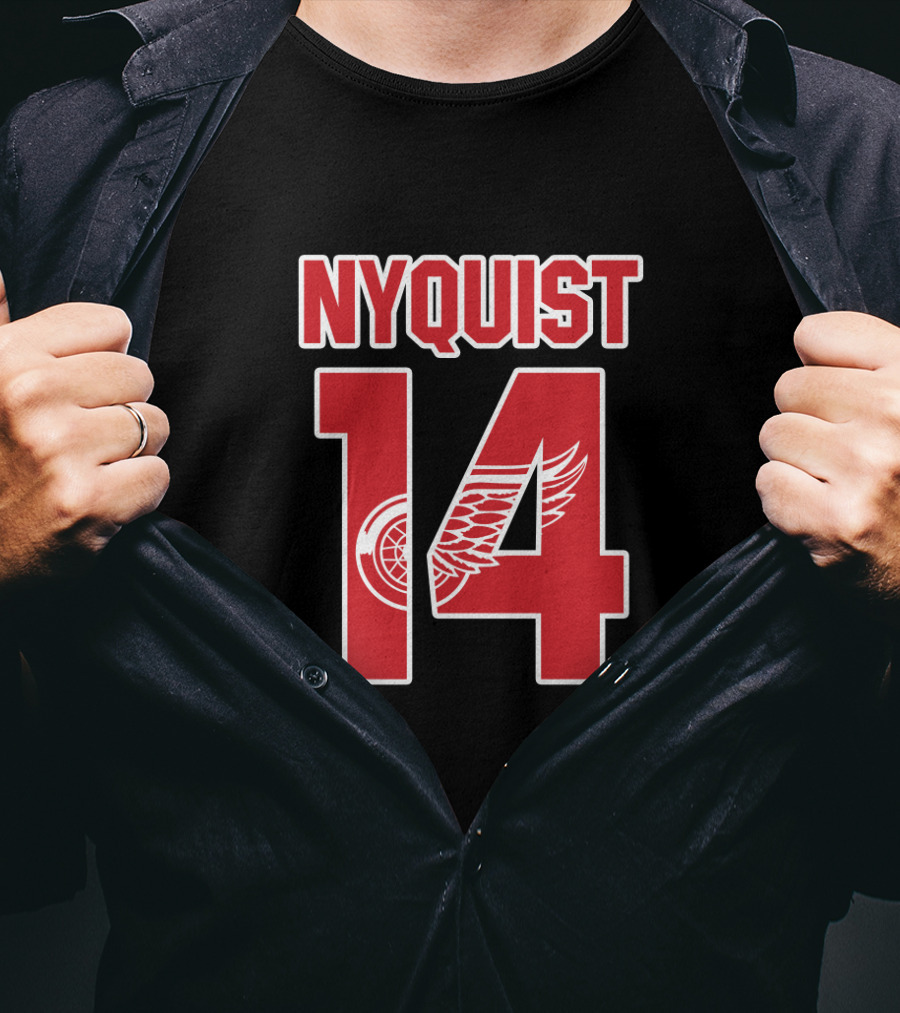 Nyquist 14 Detroit Red Wings NHL Hockey T-Shirt