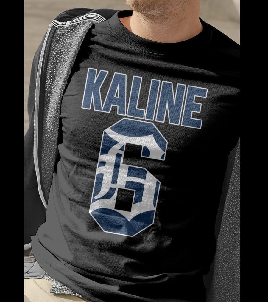 Kaline 6 Detroit Tigers Iconic Jersey Number T-Shirt