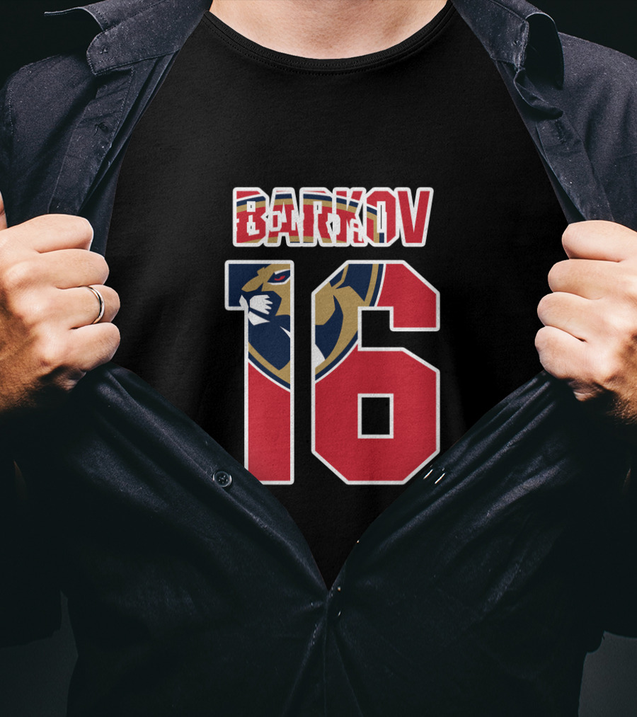 Florida Panthers Barkov 16 NHL Hockey Player T-Shirt