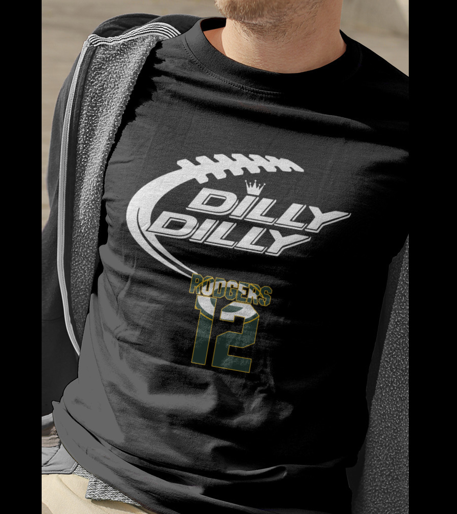Green Bay Packers Aaron Rodgers Dilly Dilly 12 Football T-Shirt