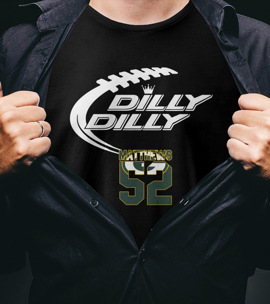 Green Bay Packers Matthews 52 Dilly Dilly Football T-Shirt