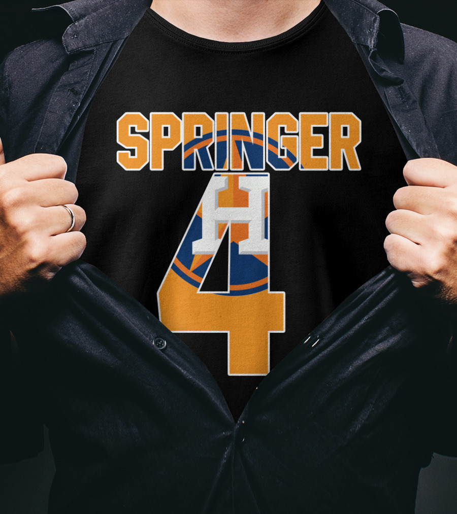 Houston Astros George Springer Number 4 Jersey T-Shirt