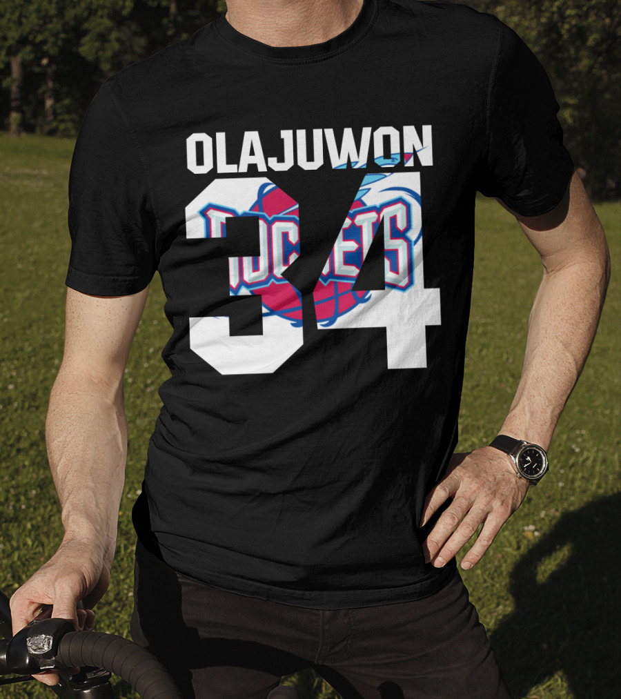 Olajuwon 34 Houston Rockets Basketball T-Shirt