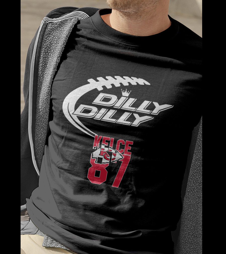 Kansas City Chiefs Kelce 87 Dilly Dilly Football T-Shirt