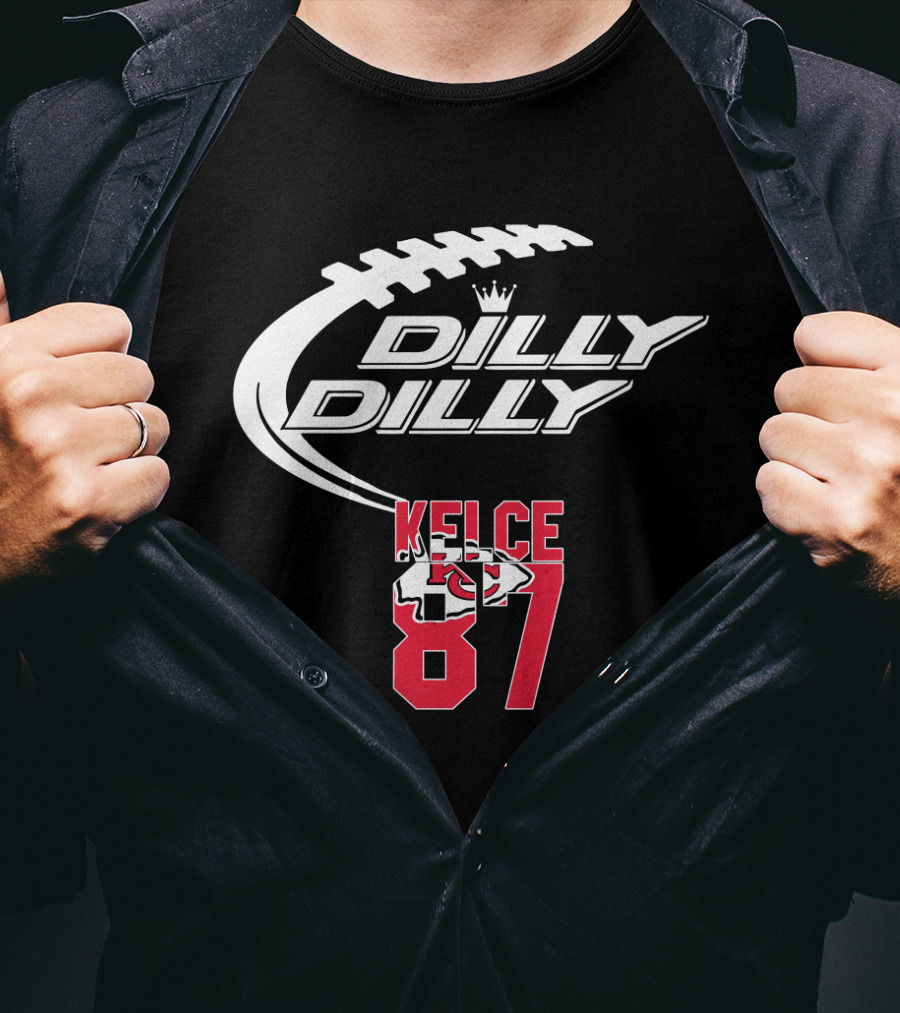 Kansas City Chiefs Kelce 87 Dilly Dilly Football T-Shirt