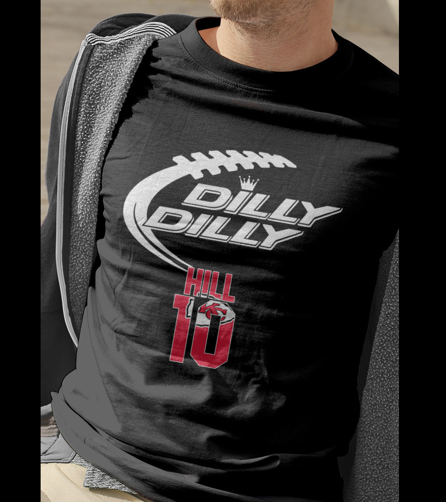 Kansas City Chiefs Tyreek Hill 10 Dilly Dilly Football T-Shirt