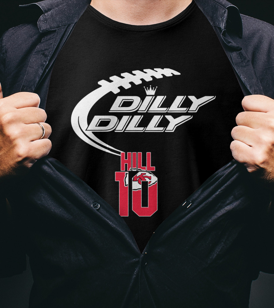 Kansas City Chiefs Tyreek Hill 10 Dilly Dilly Football T-Shirt