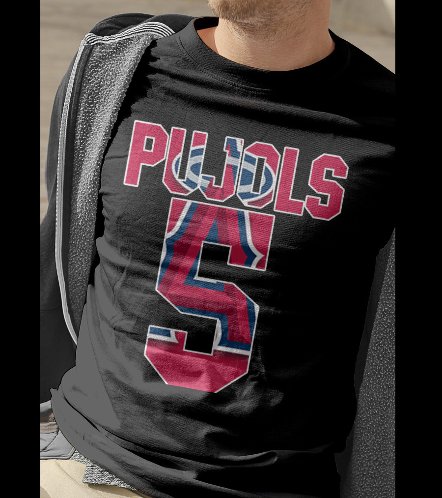 Pujols 5 Los Angeles Angels Baseball Icon Albert Pujols T-Shirt