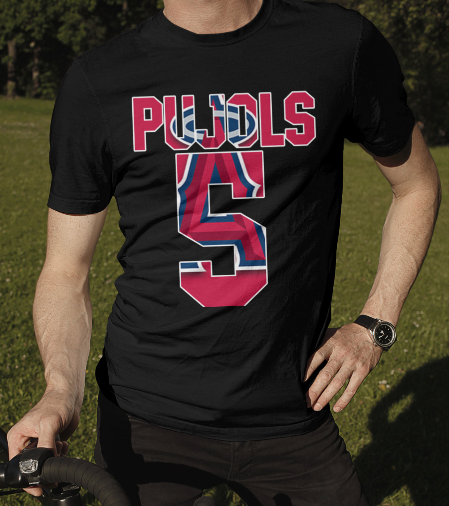 Pujols 5 Los Angeles Angels Baseball Icon Albert Pujols T-Shirt