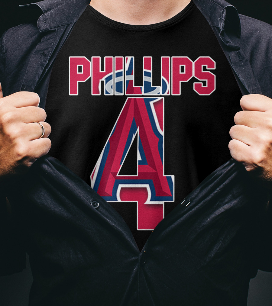 Phillips 4 Los Angeles Angels Baseball Team T-Shirt