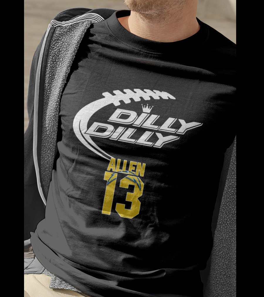 Los Angeles Chargers Allen 13 Dilly Dilly Football T-Shirt