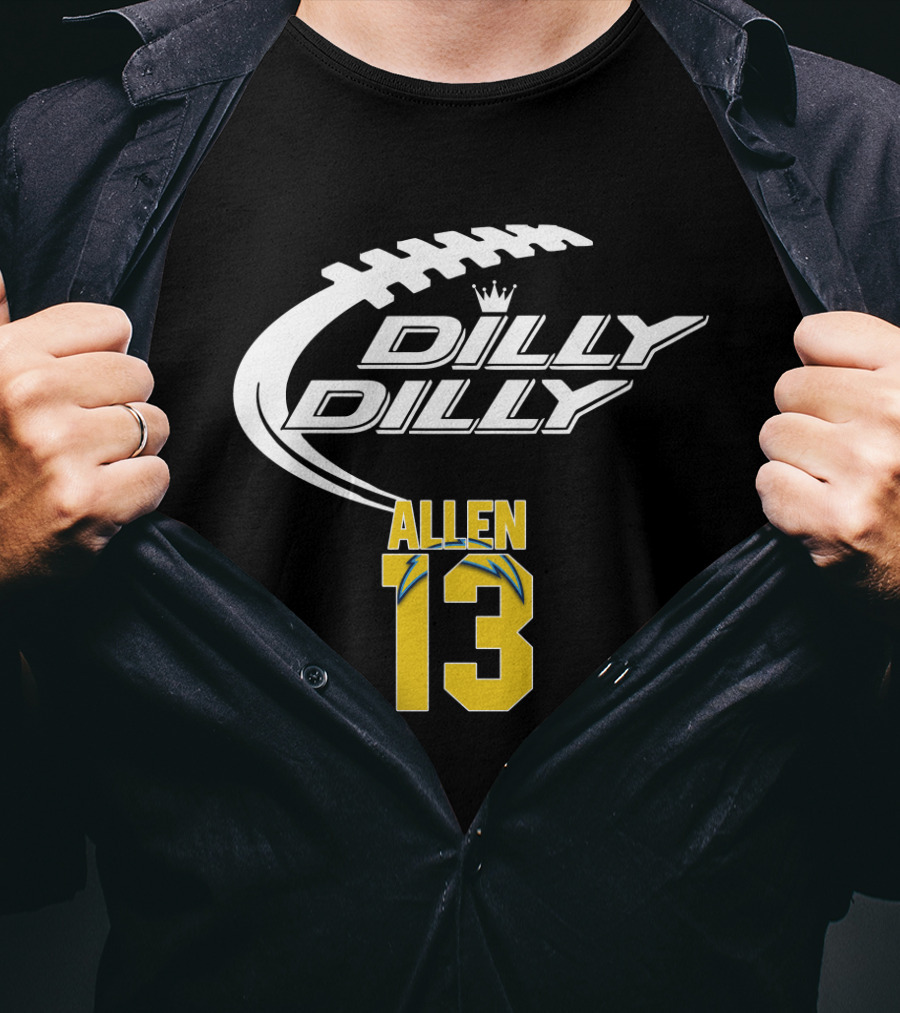 Los Angeles Chargers Allen 13 Dilly Dilly Football T-Shirt