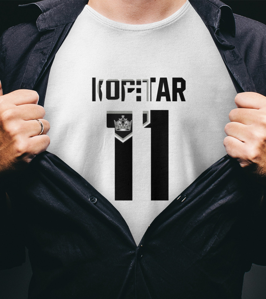 Kopitar 11 Los Angeles Kings NHL Jersey Logo With Crown T-Shirt