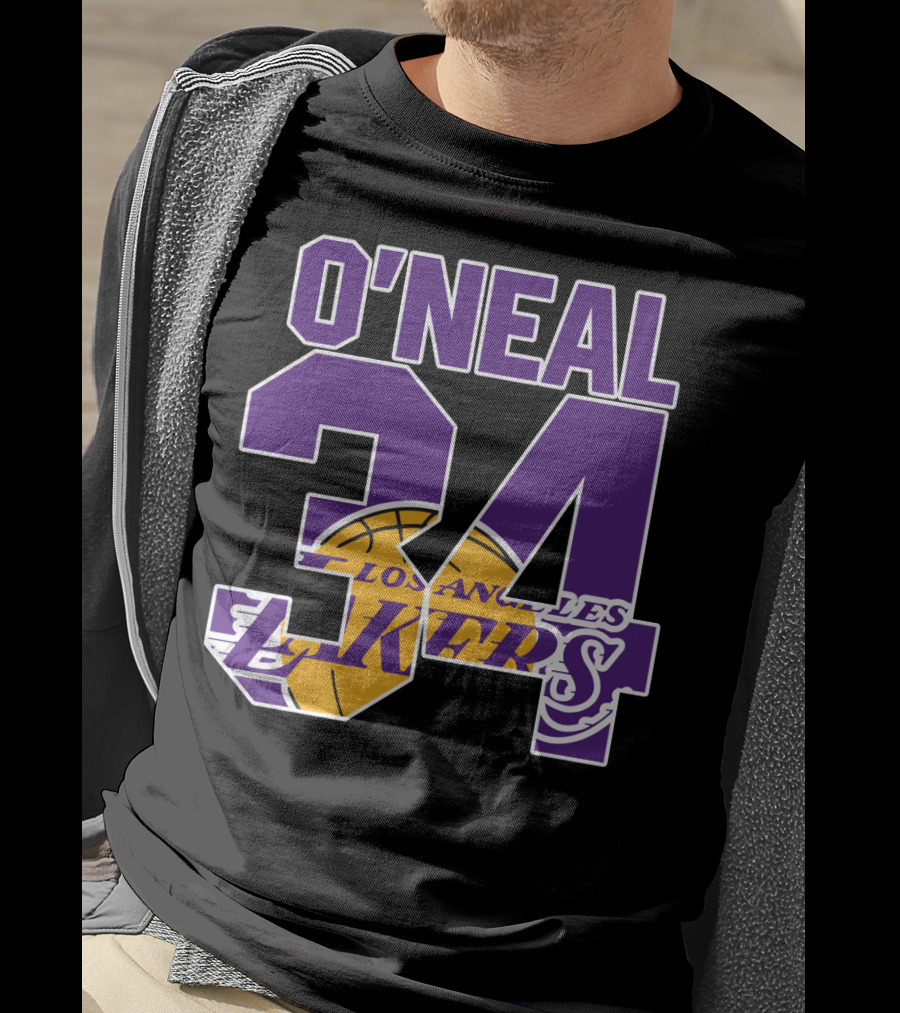 O'neal 34 Los Angeles Lakers Shaquille O'neal Basketball Legends T-Shirt