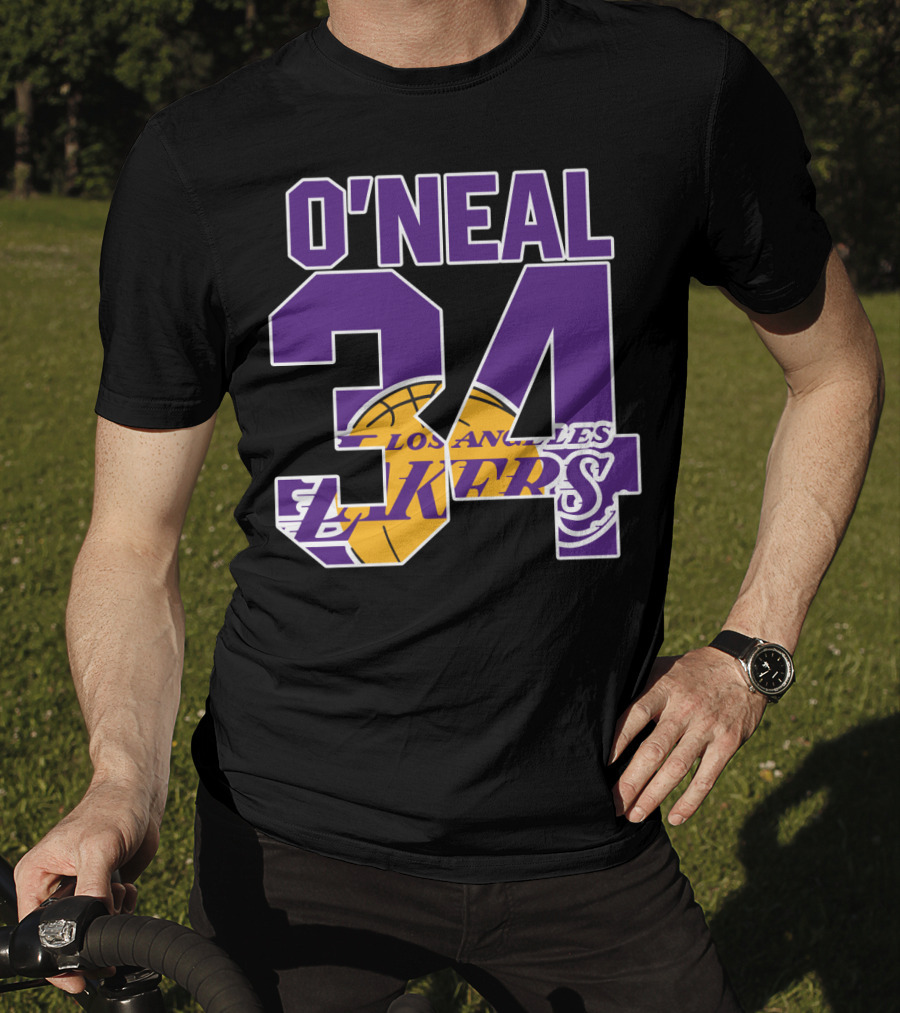 O'neal 34 Los Angeles Lakers Shaquille O'neal Basketball Legends T-Shirt
