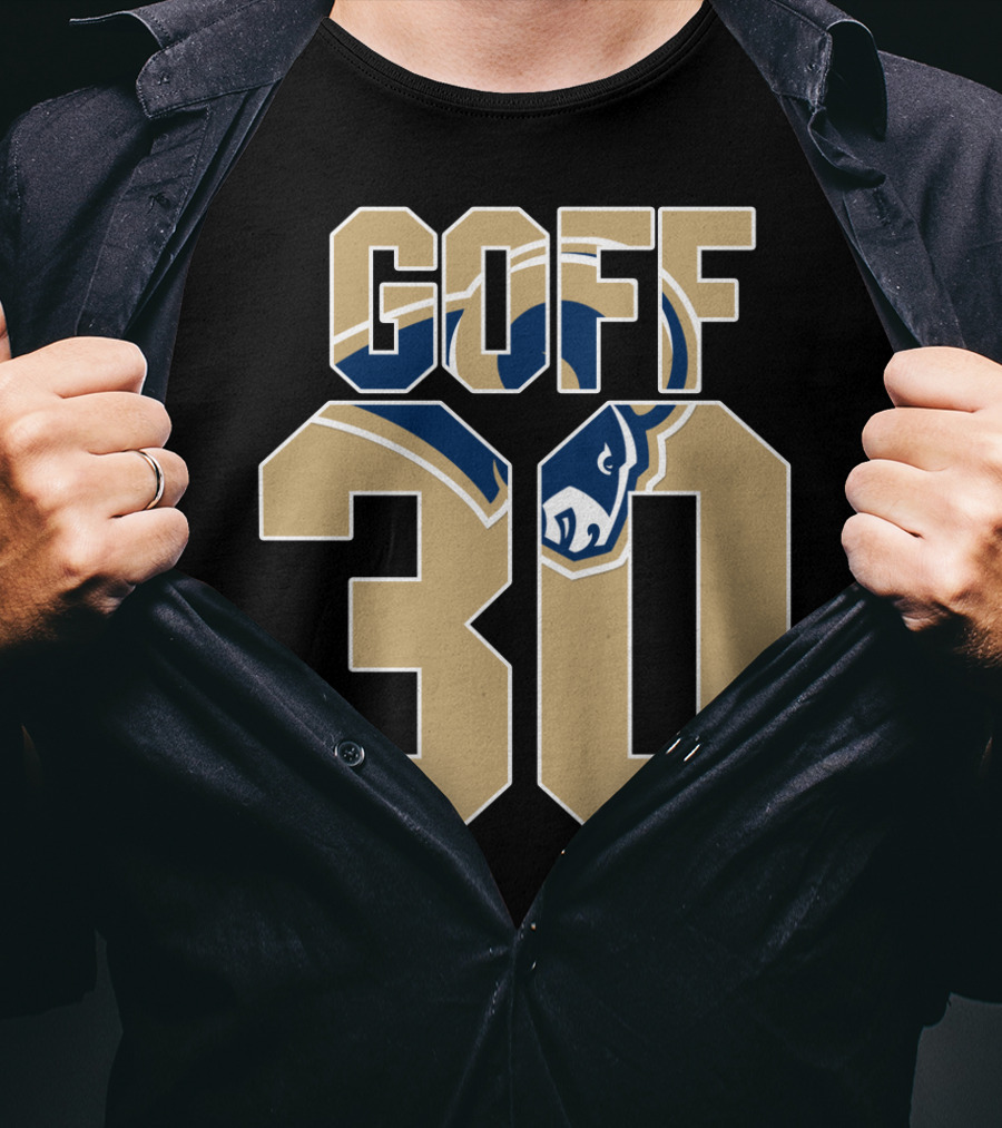 Goff 30 Los Angeles Rams Jersey With Team T-Shirt