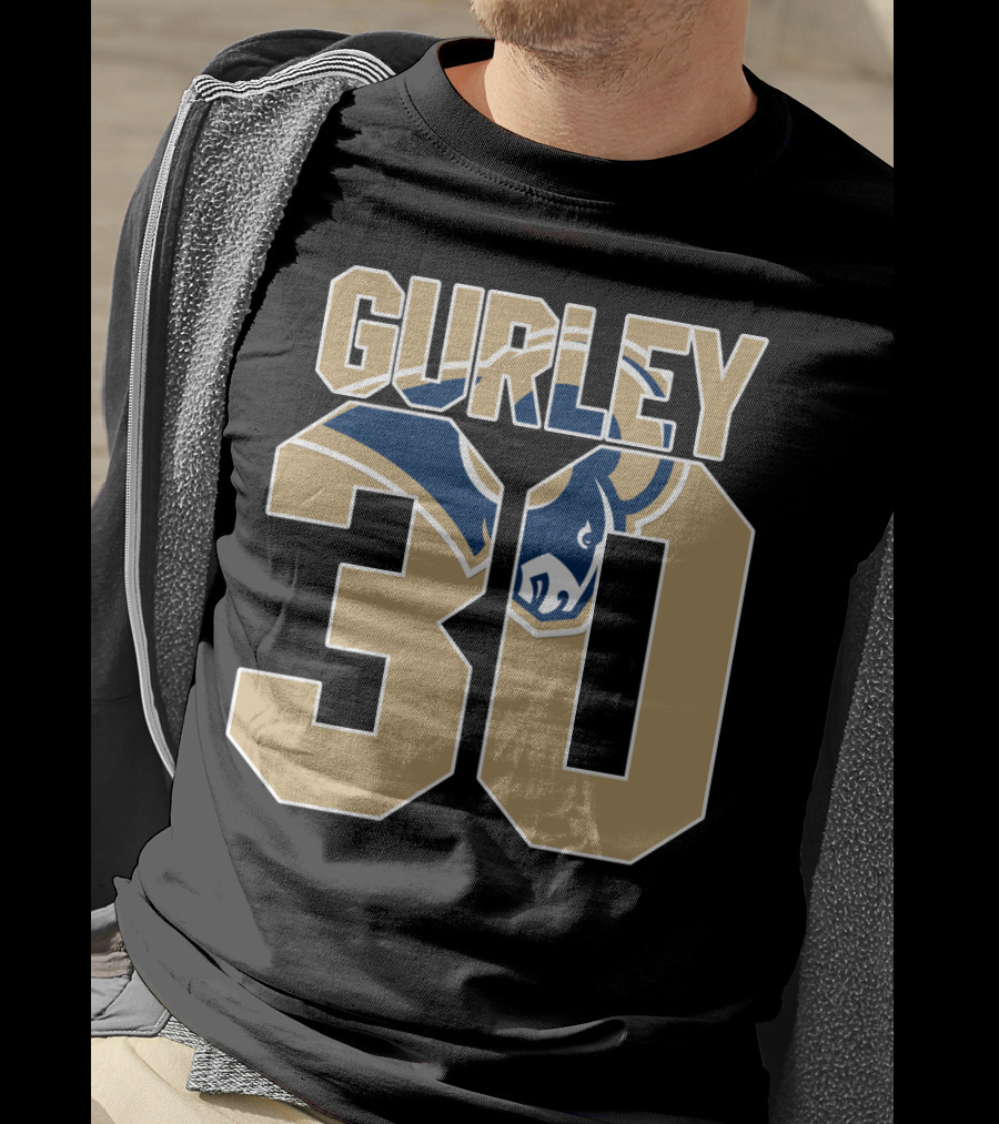 Gurley 30 Los Angeles Rams Logo Jersey T-Shirt