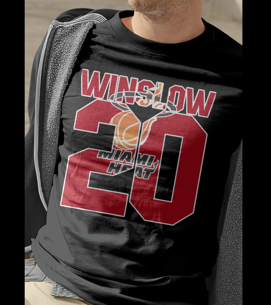 Winslow 20 Miami Heat Basketball Player Tribute T-Shirt