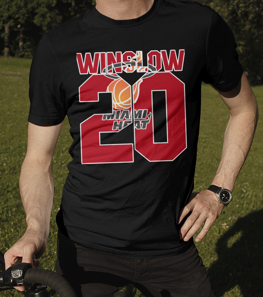 Winslow 20 Miami Heat Basketball Player Tribute T-Shirt