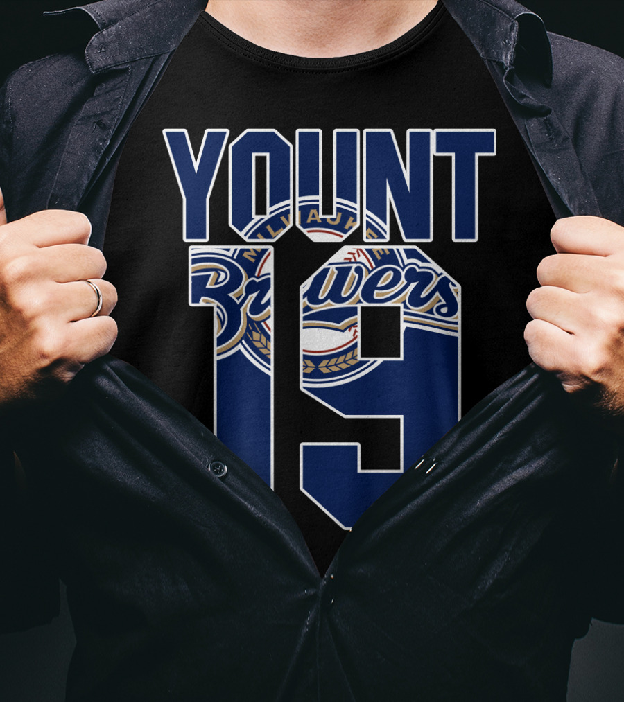 Milwaukee Brewers Yount 19 Baseball Team T-Shirt