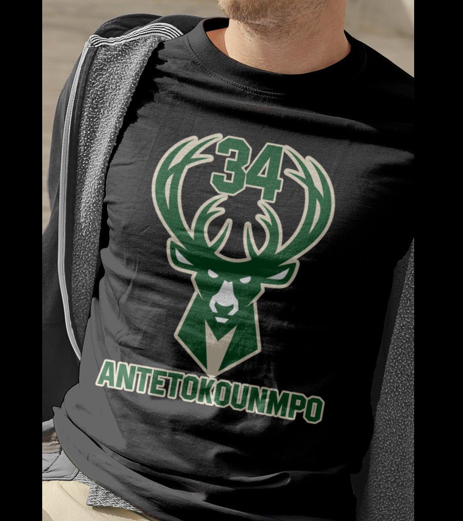 Milwaukee Bucks 34 Antetokounmpo T-Shirt