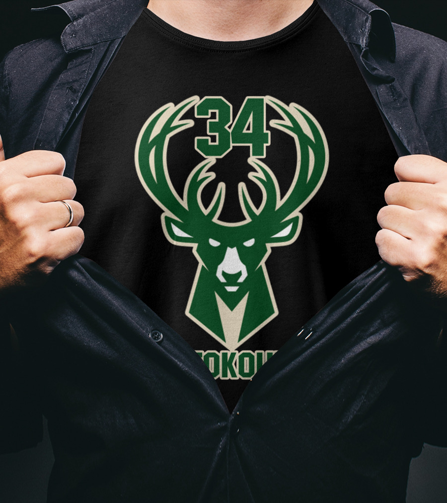 Milwaukee Bucks 34 Antetokounmpo T-Shirt